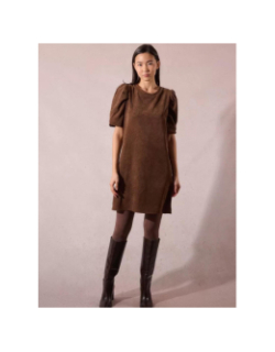Robe droite côtelé marron femme - Molly Bracken