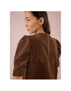 Robe droite côtelé marron femme - Molly Bracken