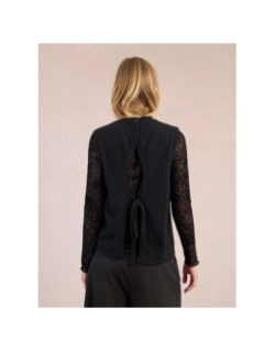 Pull sans manche dos ouvert noir femme - Molly Bracken