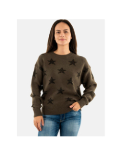 Pull étoiles pailletées kaki femme - Molly Bracken