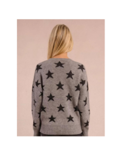 Pull étoiles pailletées gris femme - Molly Bracken