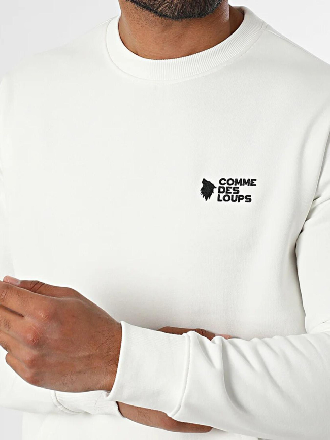 Sweatshirt brooklyn blanc homme - Comme Des Loups