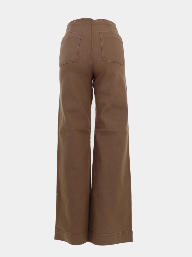 Jean large taille haute madeline marron femme - Only
