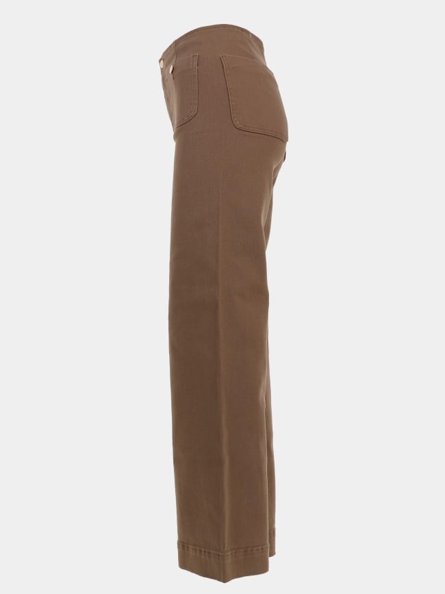 Jean large taille haute madeline marron femme - Only