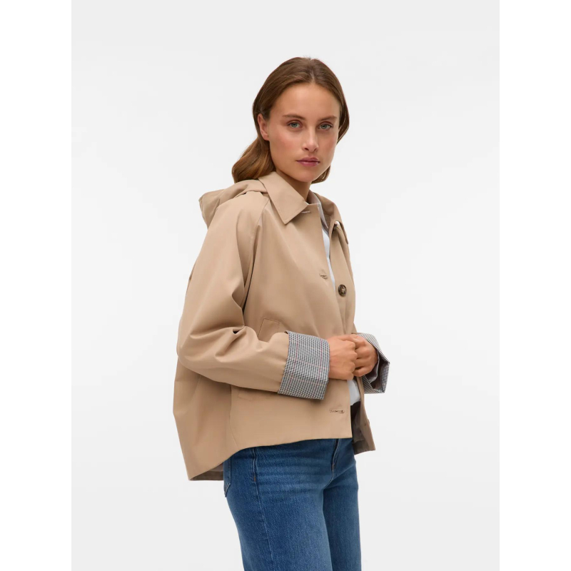 Trench coat court waleslydia beige femme - Vero Moda