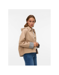Trench coat court waleslydia beige femme - Vero Moda