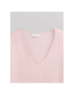 Pull col v effet pailleté rachel rose femme - Teddy Smith