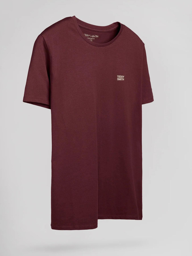 T-shirt the tee 1 bordeaux homme - Teddy Smith