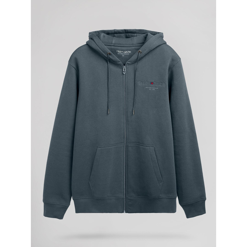 Sweat zippé giclass jim storm gris homme - Teddy Smith
