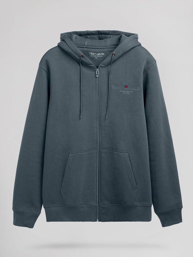 Sweat zippé giclass jim storm gris homme - Teddy Smith