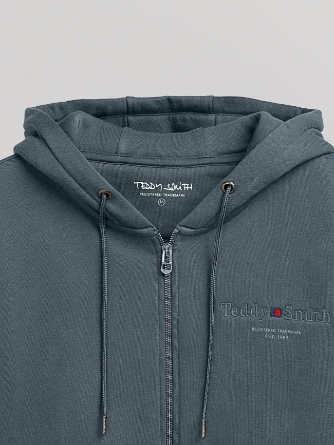 Sweat zippé giclass jim storm gris homme - Teddy Smith