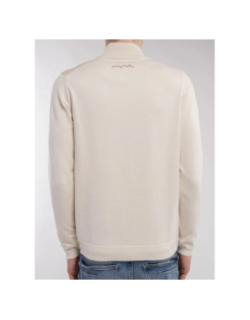 Pull col zippé marty 2 blanc crème homme - Teddy Smith