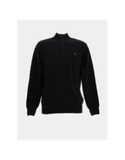 Pull col zippé flack noir homme - Benson & Cherry
