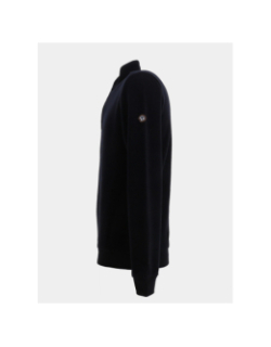 Sweat col zippé milan bleu marine homme - Benson & Cherry