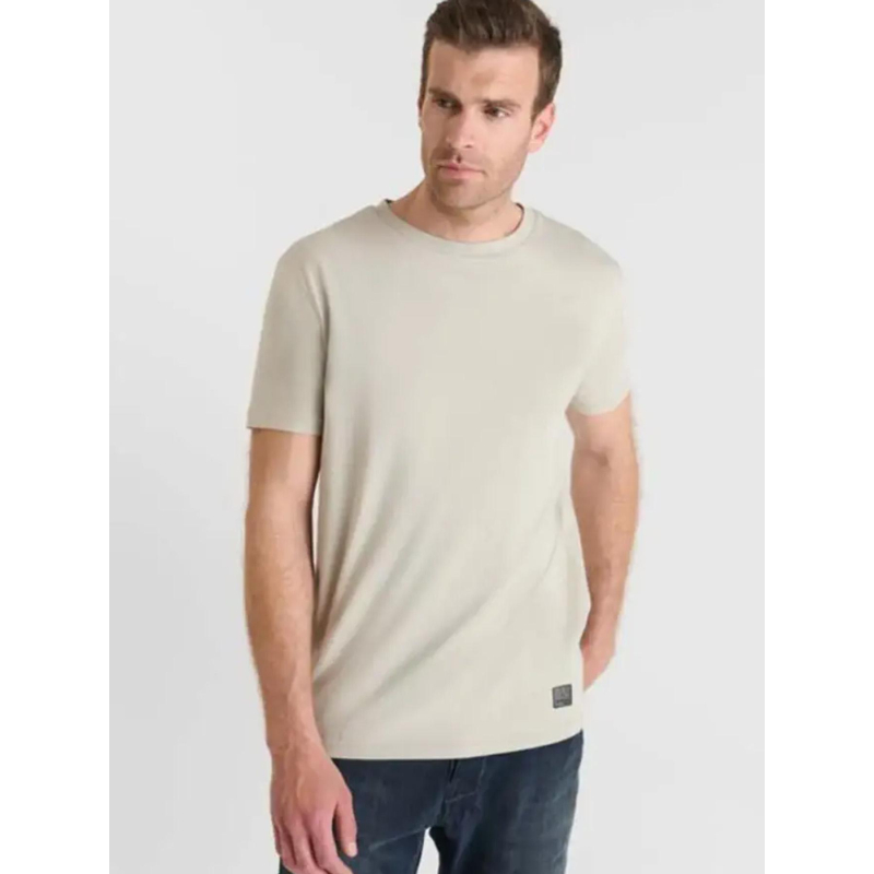 T-shirt uni obrown beige homme - Le Temps Des Cerises