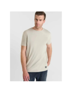 T-shirt uni obrown beige homme - Le Temps Des Cerises