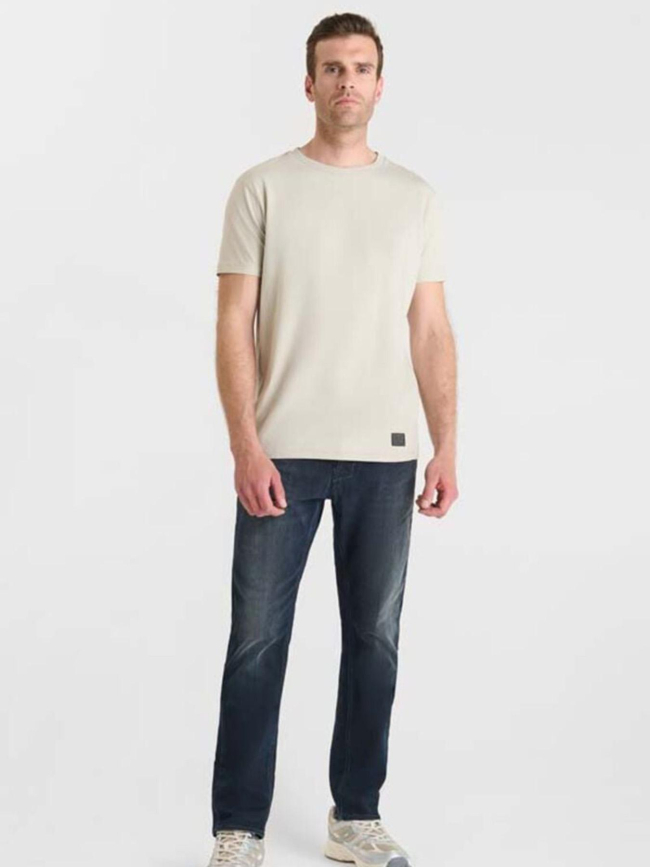 T-shirt uni obrown beige homme - Le Temps Des Cerises