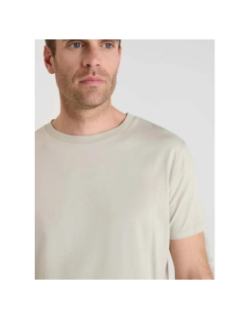 T-shirt uni obrown beige homme - Le Temps Des Cerises