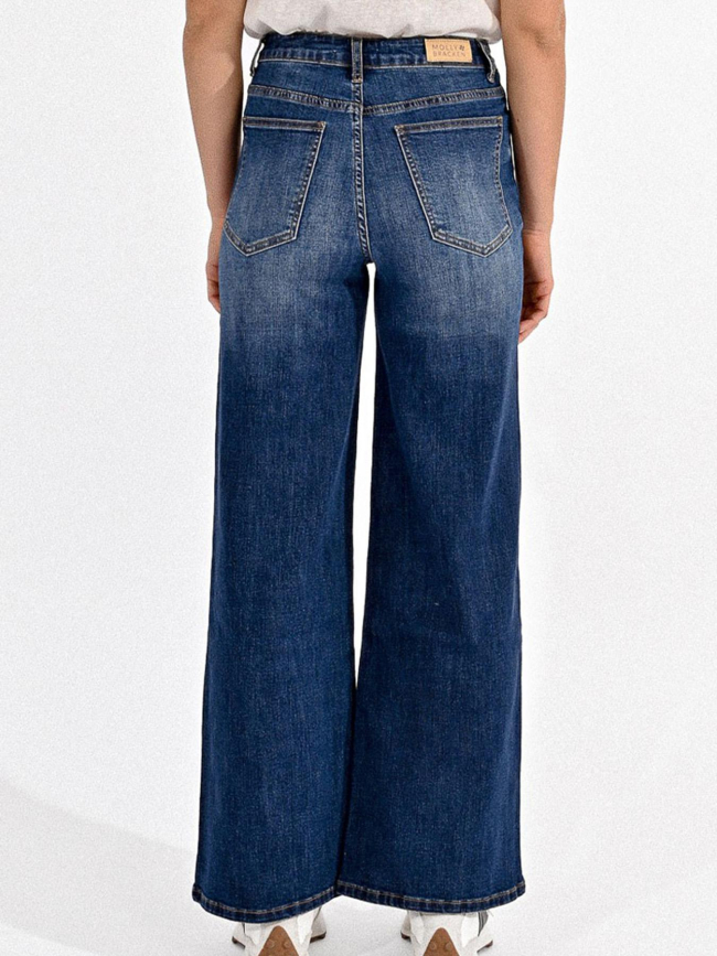 Jean large brut denim bleu femme - Molly Bracken