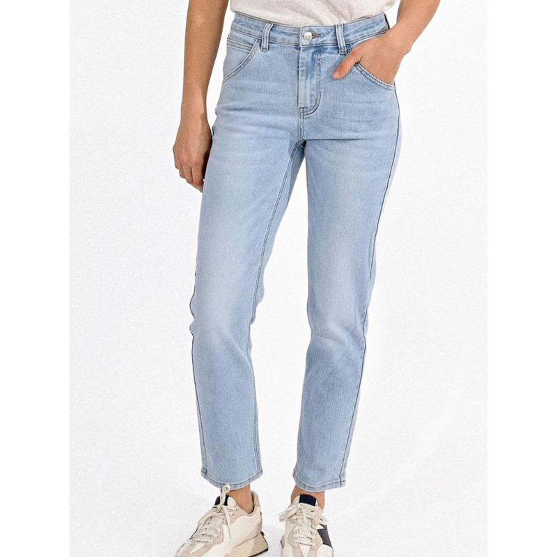 Jean droit light denim bleu clair femme - Molly Bracken