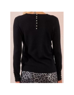 Pull uni perle nacré noir femme - Molly Bracken