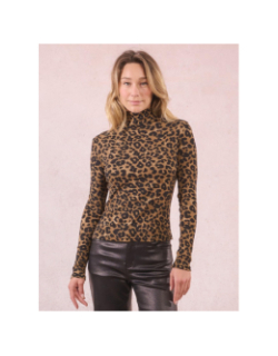 Sous pull léopard marron femme - Molly Bracken