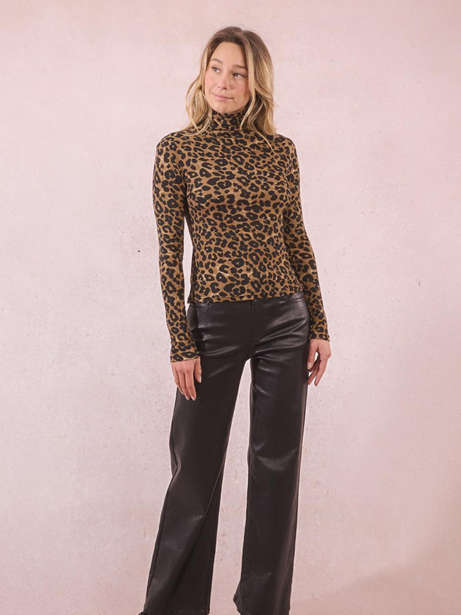 Sous pull léopard marron femme - Molly Bracken