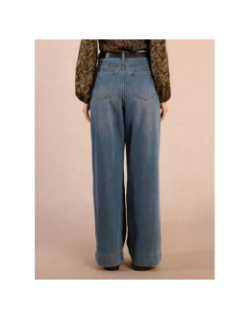 Jean large avec ceinture denim bleu femme - Molly Bracken