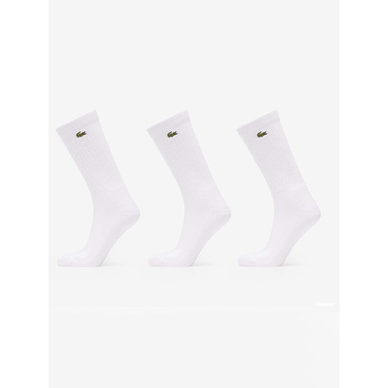 3 paires de chausettes hautes performance blanc - Lacoste