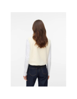 Veste sans manche teddy gilly blanc femme - Vero Moda