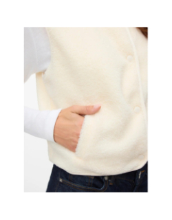 Veste sans manche teddy gilly blanc femme - Vero Moda