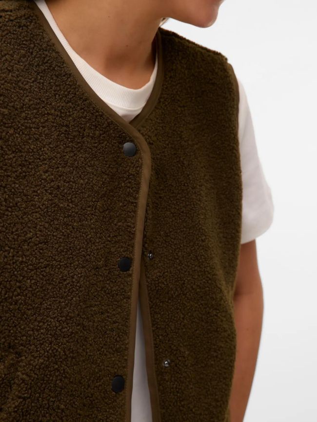 Veste sans manche teddy gilly kaki femme - Vero Moda