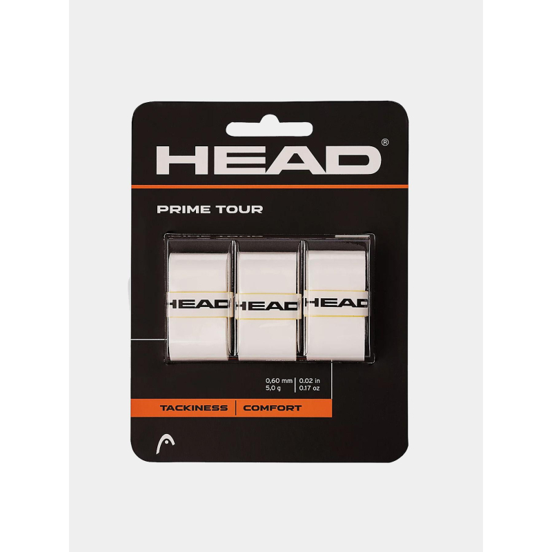 Pack de 3 surgrips prime tour blanc - Head