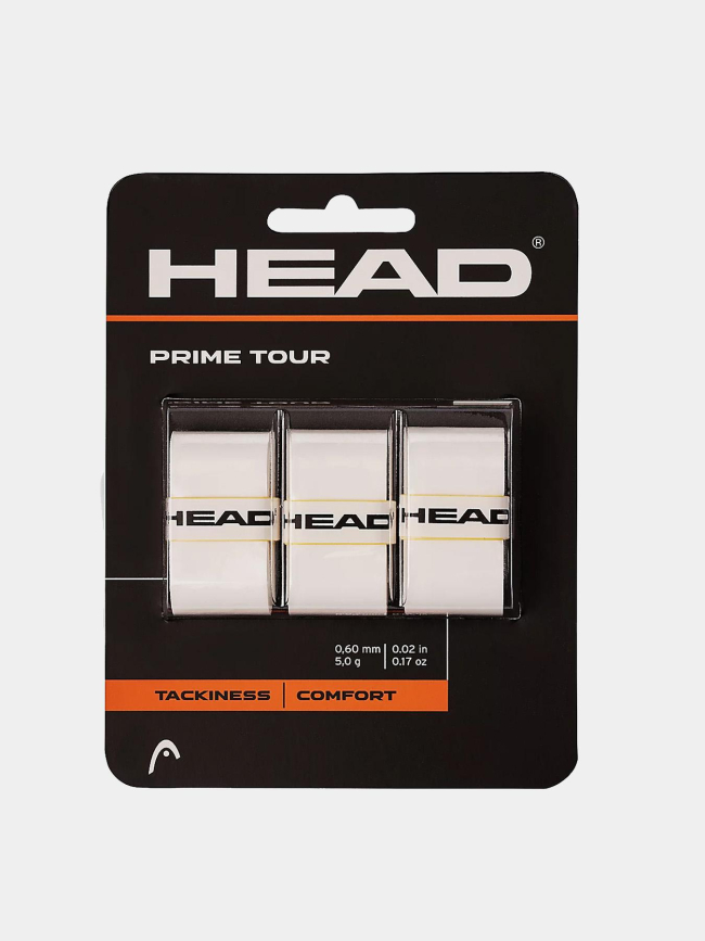 Pack de 3 surgrips prime tour blanc - Head
