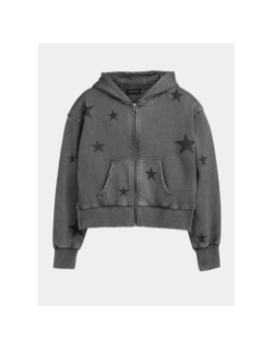Sweat zippé à capuche wahou gris fille - Teddy Smith