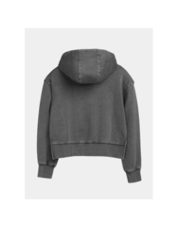 Sweat zippé à capuche wahou gris fille - Teddy Smith