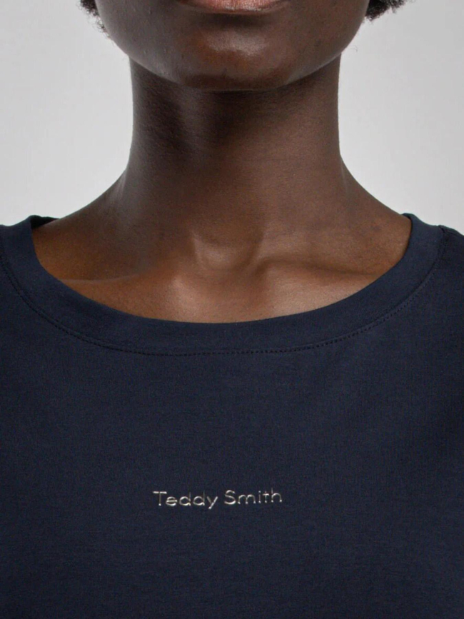 T-shirt ribelle bleu marine fille - Teddy Smith