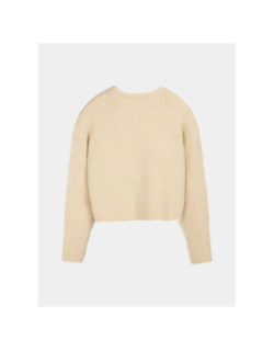 Pull bouclette écru fille - Teddy Smith
