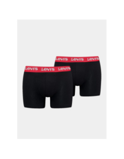 Pack 2 boxers repeat logo noir rouge homme - Levi's