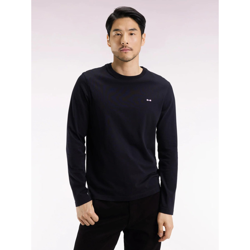 T-shirt manches longues poteau rose noir homme - Eden Park