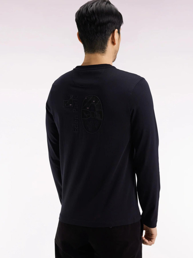 T-shirt manches longues poteau rose noir homme - Eden Park