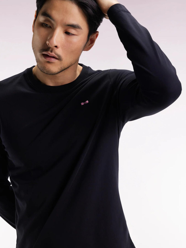 T-shirt manches longues poteau rose noir homme - Eden Park