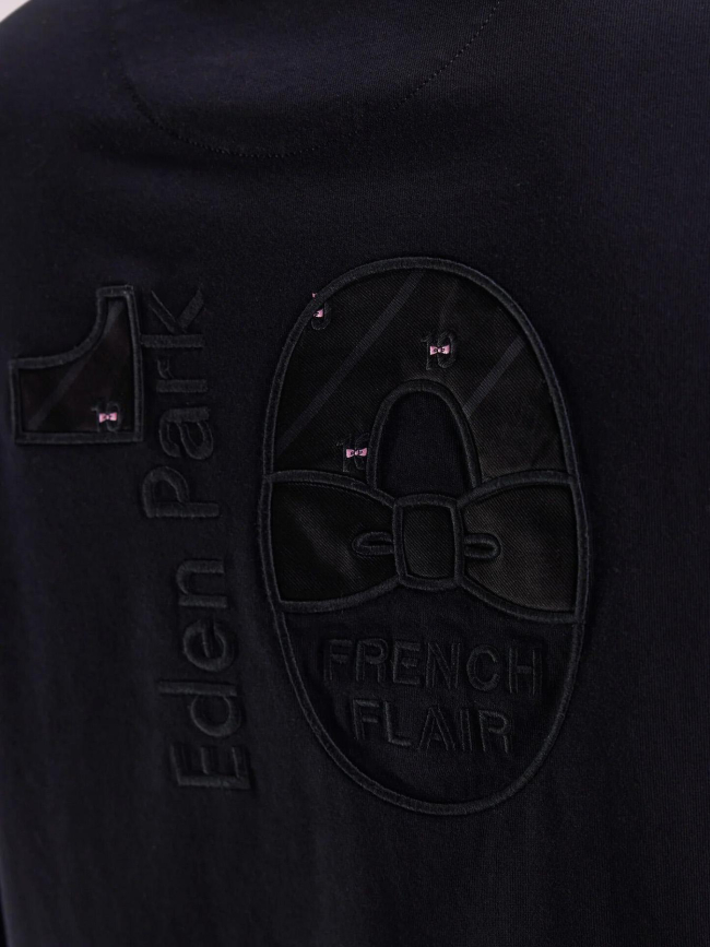 T-shirt manches longues poteau rose noir homme - Eden Park