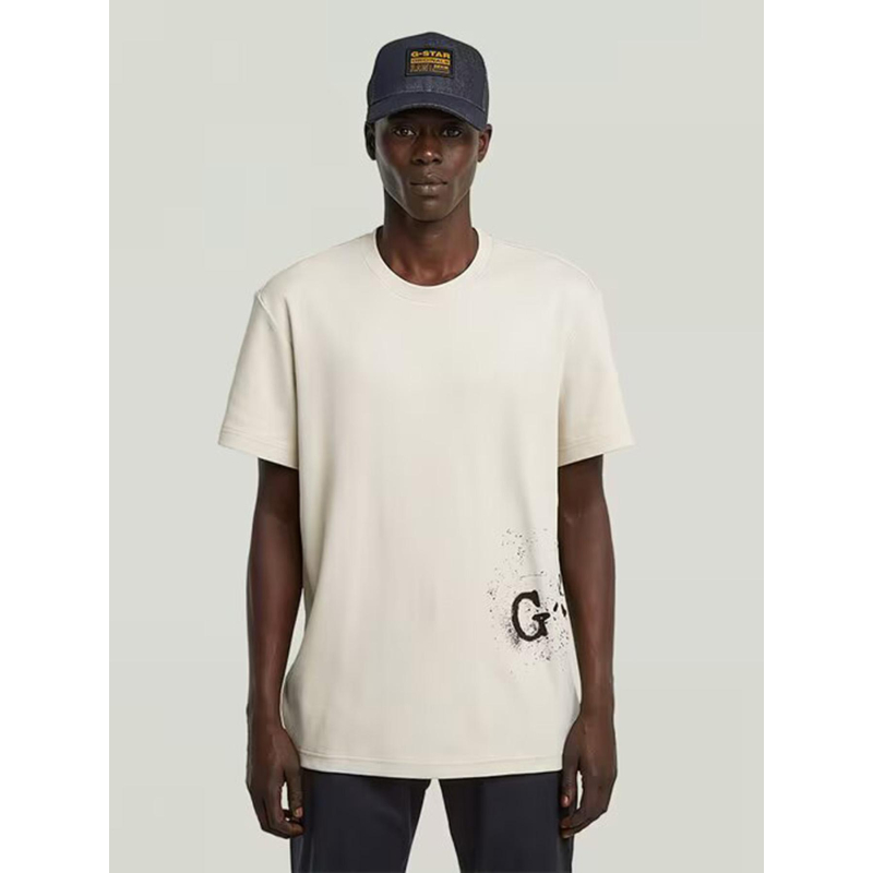 T-shirt sprayed beige homme - G Star