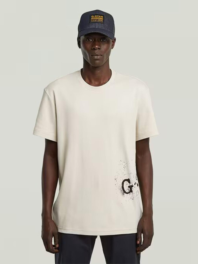 T-shirt sprayed beige homme - G Star