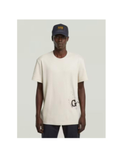 T-shirt sprayed beige homme - G Star