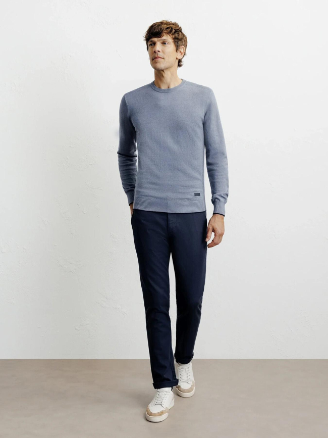 Pull col v brent bleu ciel homme - Izac