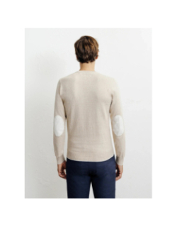 Pull col rond brad beige homme - Izac