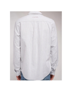 Chemise rayée stanley blanc vert homme - Teddy Smith