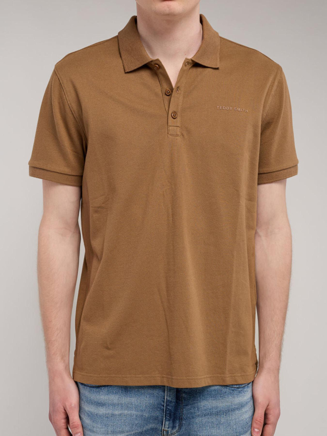 Polo alban marron homme - Teddy Smith